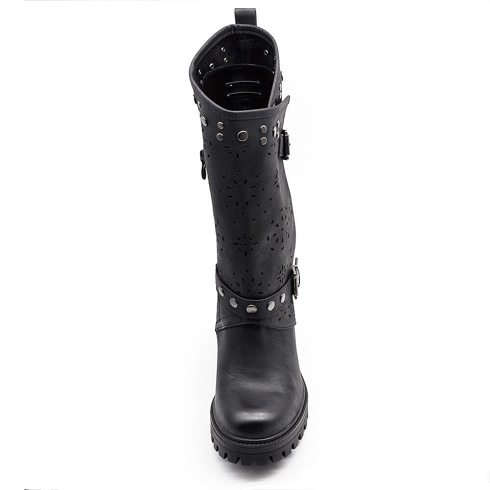Stivali Stivaletti Tronchetti Primaverili Da Donna Tacco Plateau Platform 669