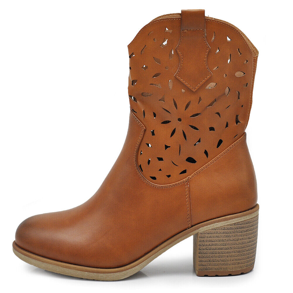 Stivali Stivaletti da Donna Camperos Tacco Texano Primaverili