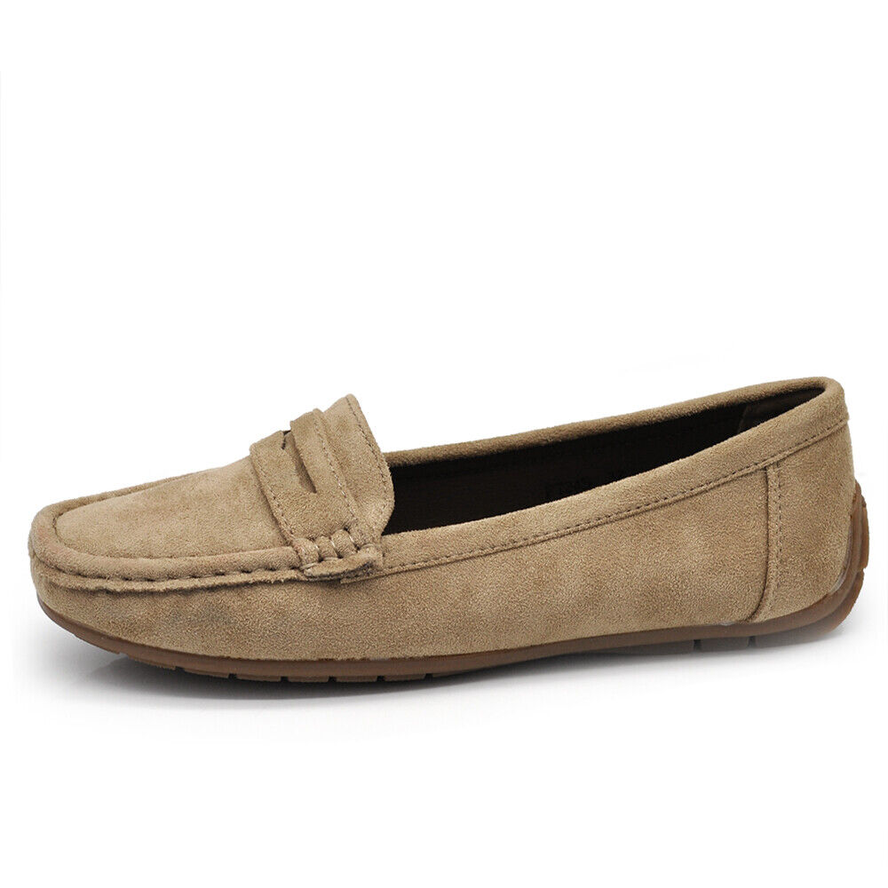 Scarpe Da Donna Mocassini Morbidi Camoscio Sintetico FT245 fucsia blu beige lilla verde