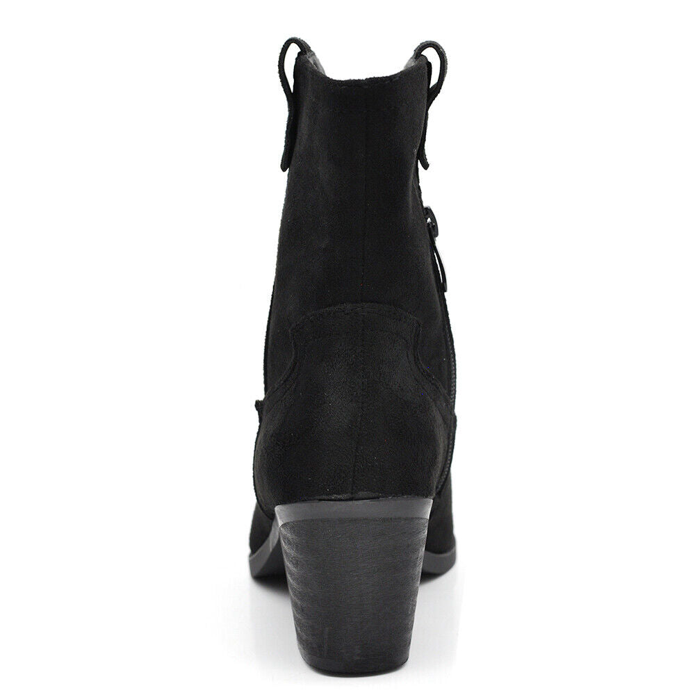 Scarpe Stivaletti Texani Camperos Cowboy Cowgirl Da donna Camoscio Western MP633