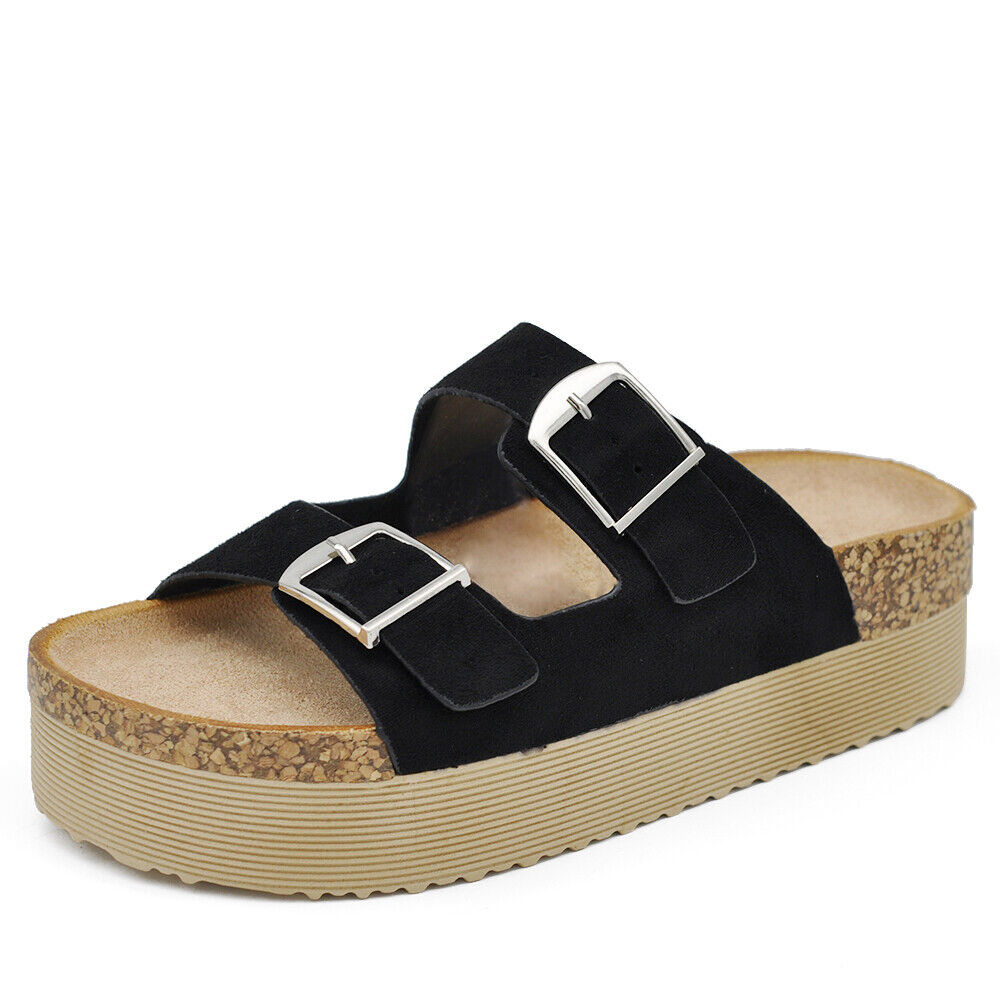 Scarpe Sandali Ciabatte Da Donna Con Fibbie Platform Zeppa SSS91