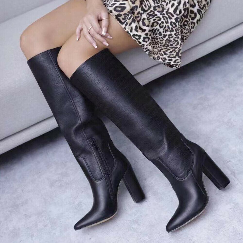 IF FASHION Stivali Alti A Punta Primaverili Estivi Con Tacco Alto Da Donna 402