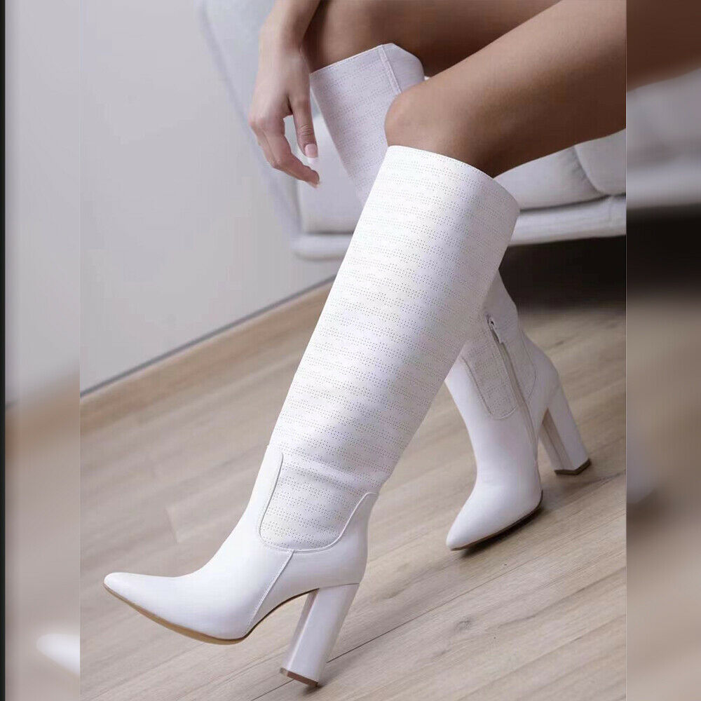 IF FASHION Stivali Alti A Punta Primaverili Estivi Con Tacco Alto Da Donna 402