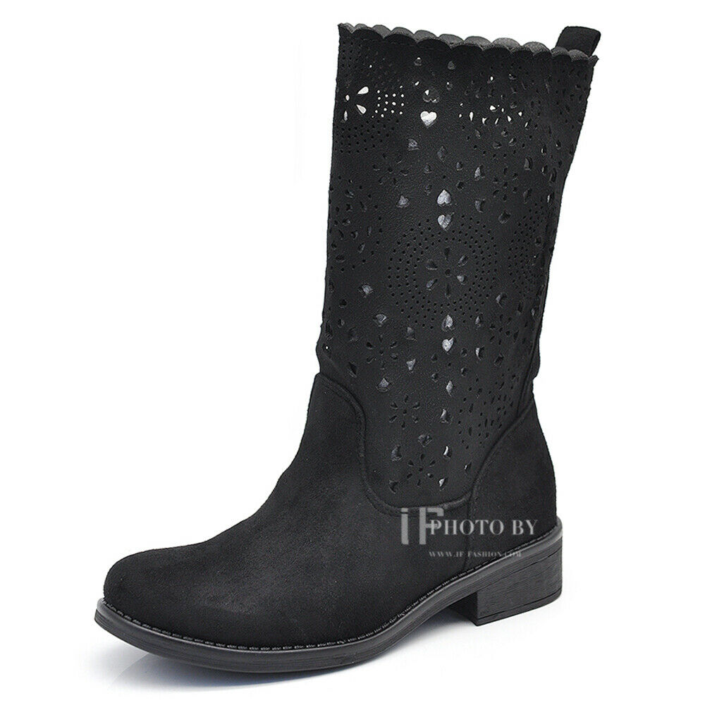 Stivali Stivaletti Biker Motociclista Traforati Primaverili Estivi Da Donna LY70-1