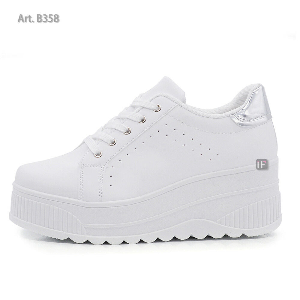 Scarpe Da Donna Ginnastica Sportive Sneaker Zeppa Para Platform 900-1