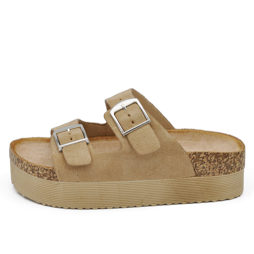 Scarpe Sandali Ciabatte Da Donna Con Fibbie Platform Zeppa SSS91