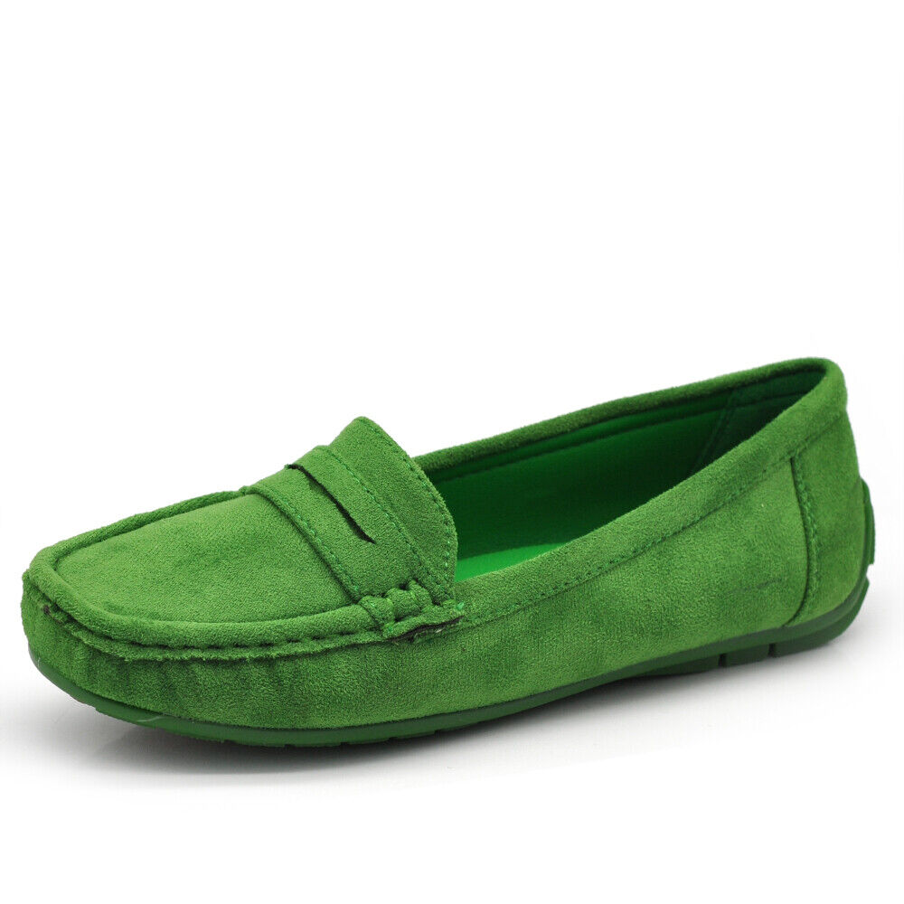 Scarpe Da Donna Mocassini Morbidi Camoscio Sintetico FT245 fucsia blu beige lilla verde