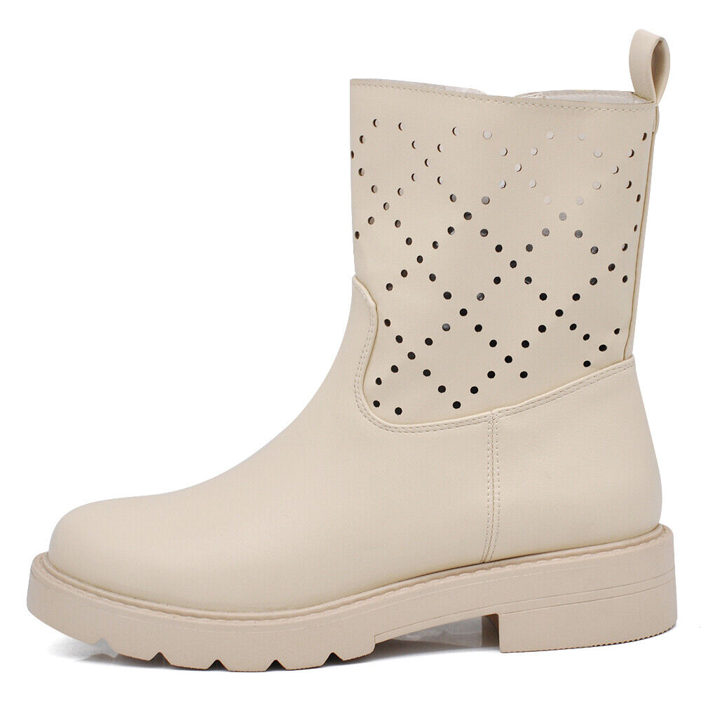 Stivali Stivaletti Catena staccabile Biker Primaverili Estivi Da Donna D7910