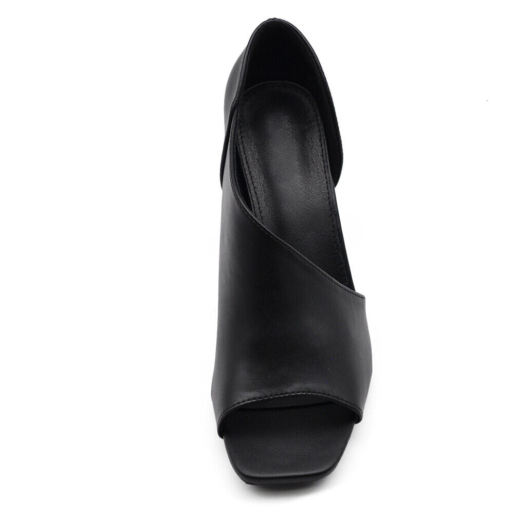Scarpe Sandali Da Donna Con Tacco A Blocco Cerimonia Spuntati LY9293