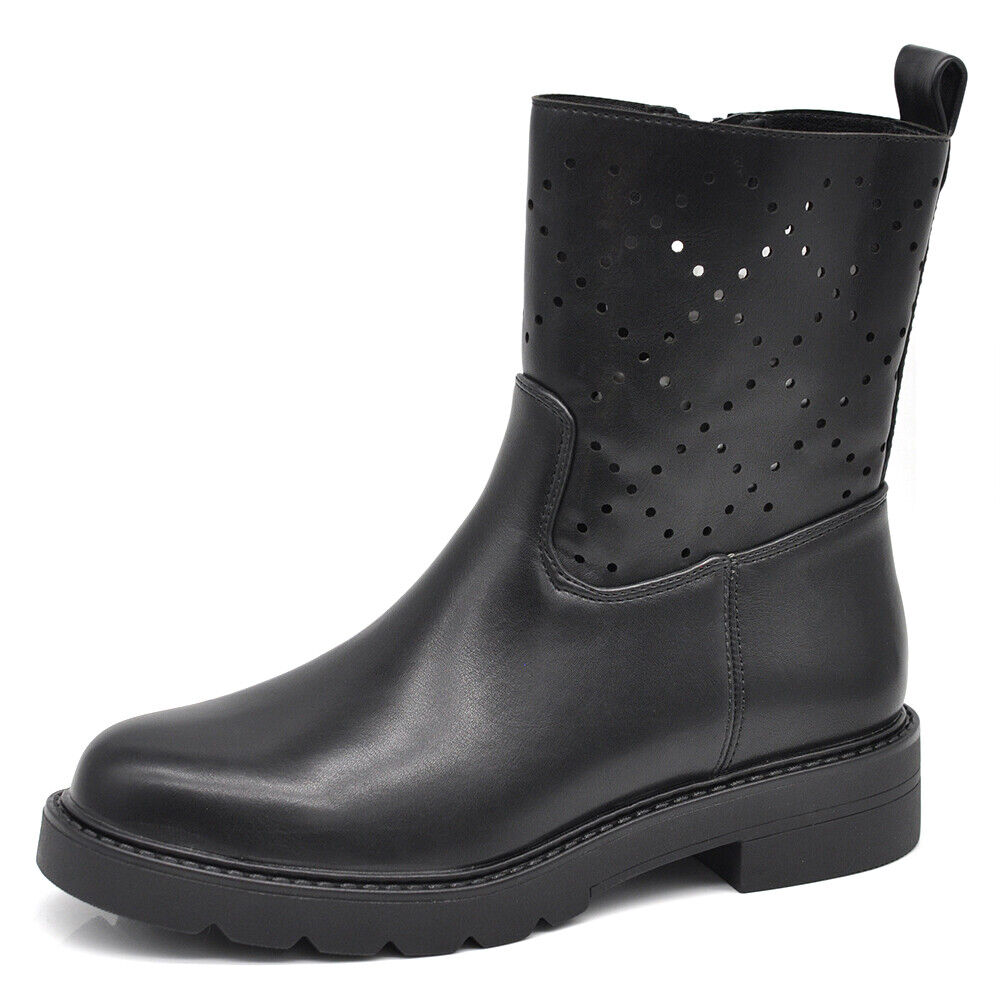 Stivali Stivaletti Catena staccabile Biker Primaverili Estivi Da Donna D7910