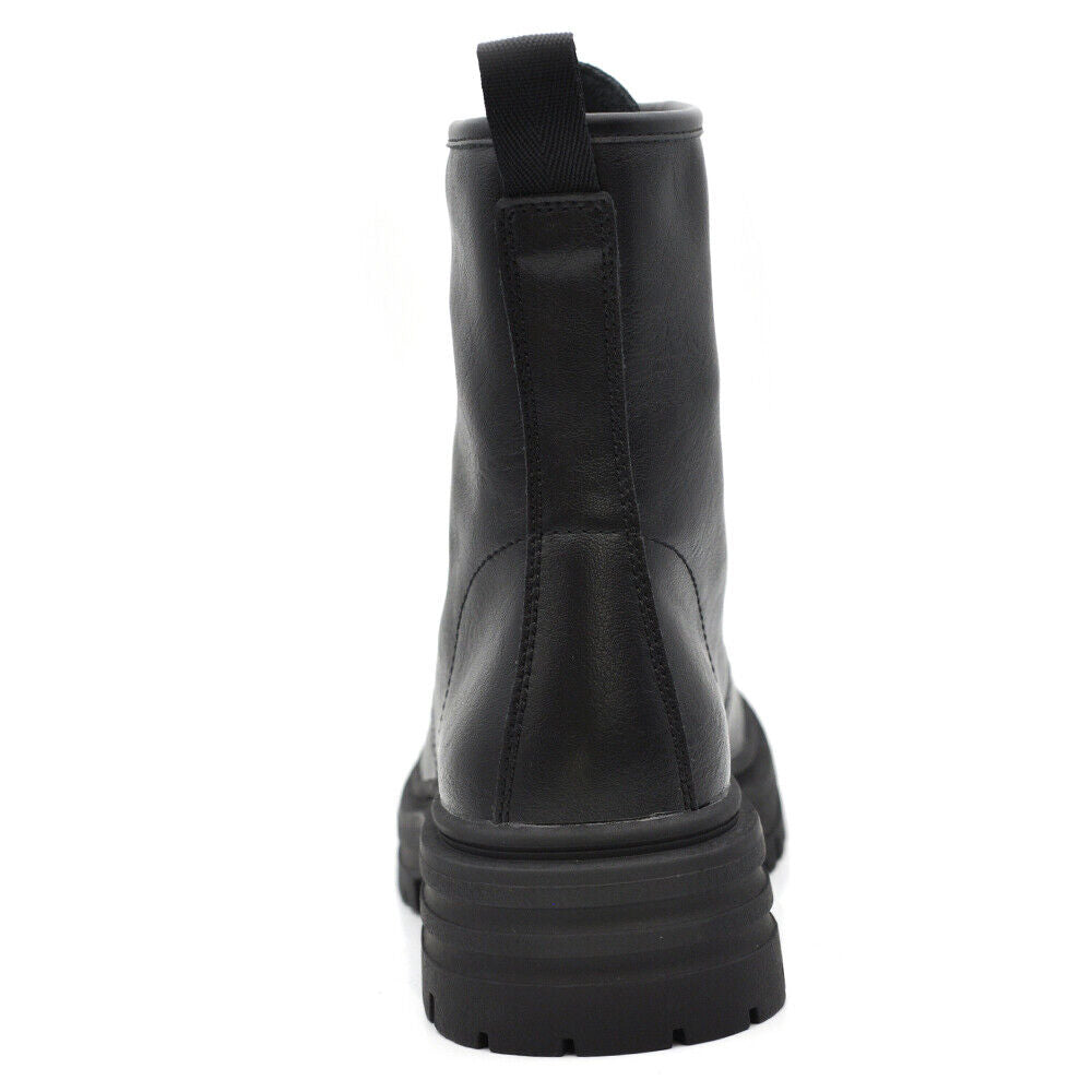 Stivaletti Stivali Anfibi Combat boots Militare Da Donna Platform Y13 nero camel