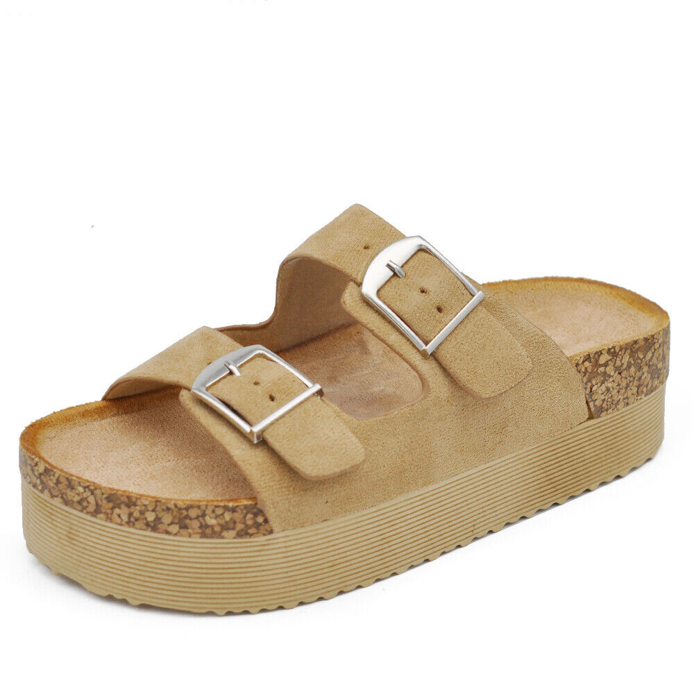Scarpe Sandali Ciabatte Da Donna Con Fibbie Platform Zeppa SSS91