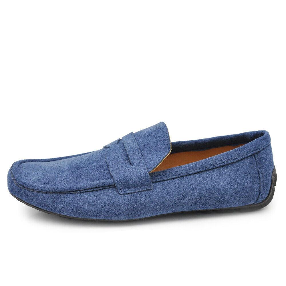 Scarpe Da Uomo Mocassini Morbidi Camoscio Sintetico 2Y219-2Y nero blujeans camel grigio