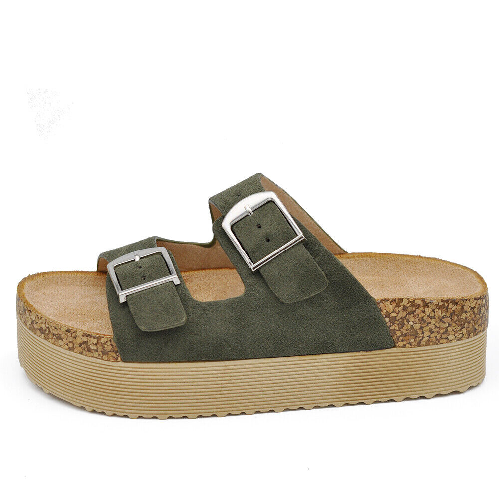 Scarpe Sandali Ciabatte Da Donna Con Fibbie Platform Zeppa SSS91