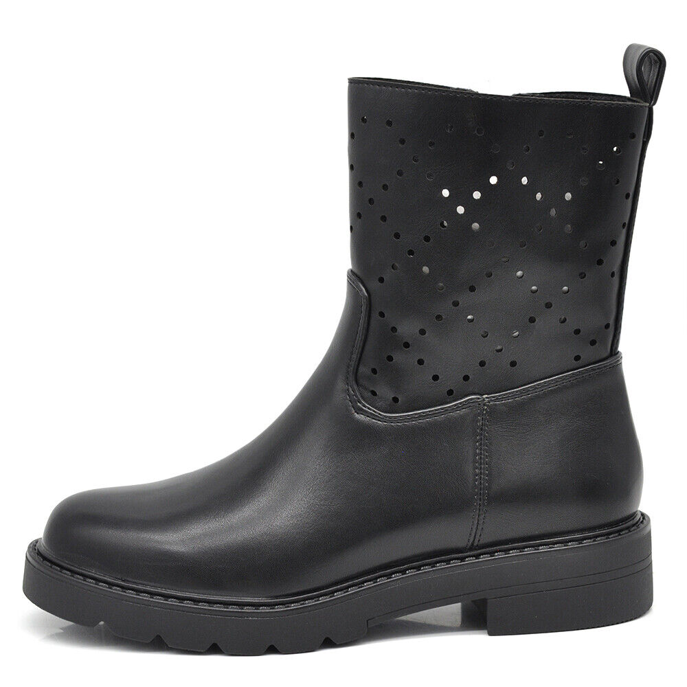 Stivali Stivaletti Catena staccabile Biker Primaverili Estivi Da Donna D7910