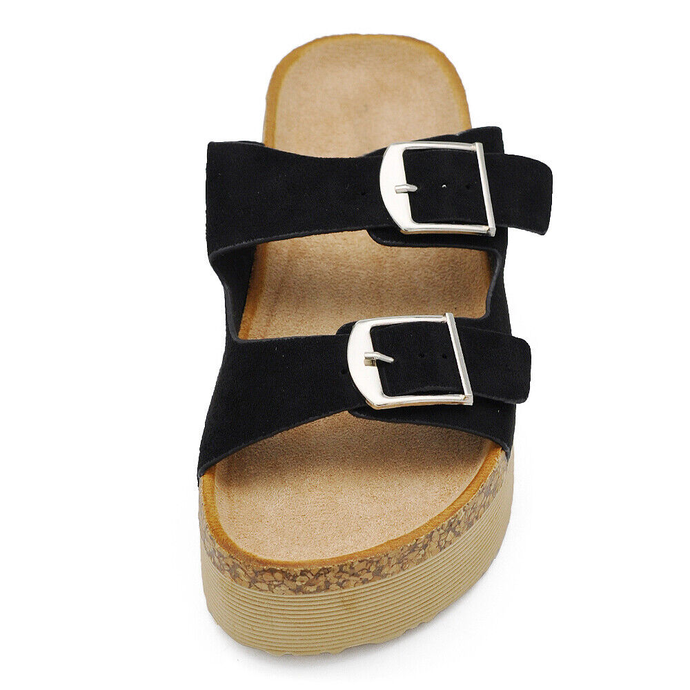 Scarpe Sandali Ciabatte Da Donna Con Fibbie Platform Zeppa SSS91