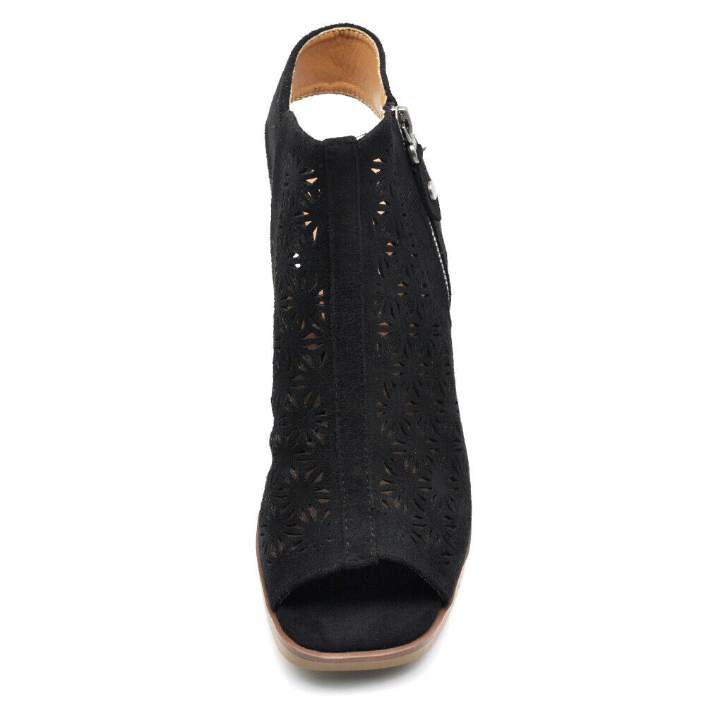 Scarpe Tronchetti Sandali Da Donna Con Tacco Blocco Cerimonia Spuntati XG116