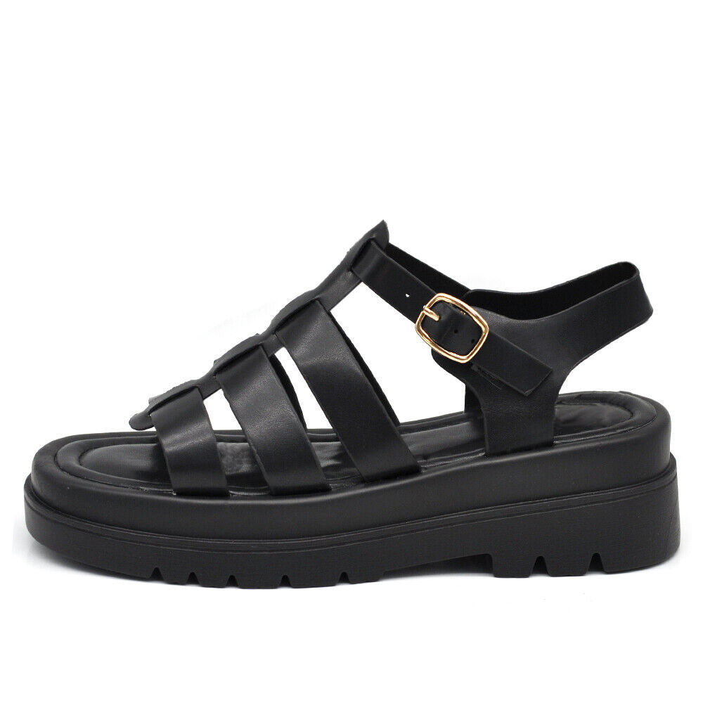 Scarpe Sandali Da Donna Con Platform Ragnetto LB1608-13 nero