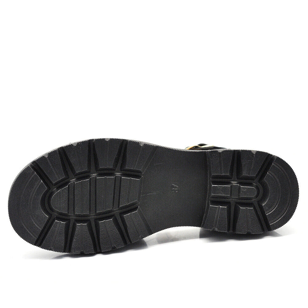Scarpe Sandali Da Donna Con Platform Ragnetto L19D-7 nero bianco marrone