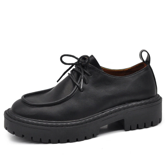 Scarpe Da Donna Mocassini Loafer Con Lacci Stringati Platform MP369-1