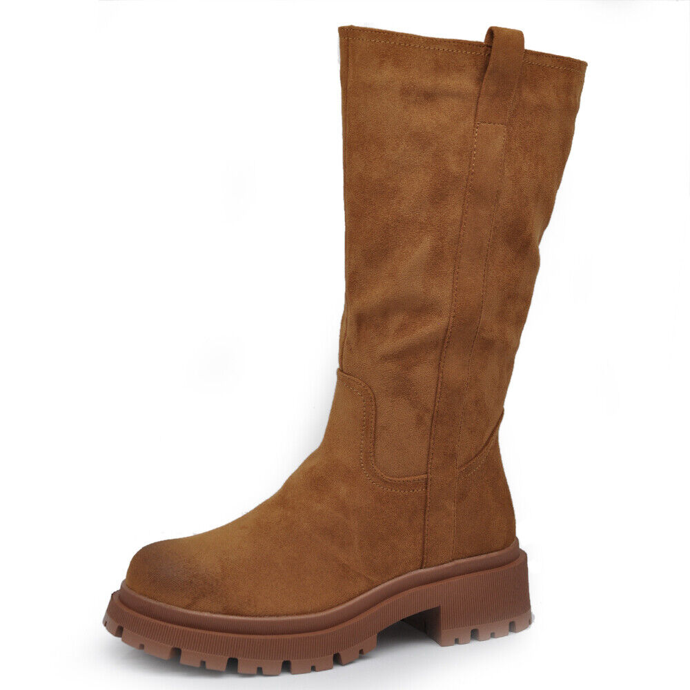 Stivaletti Donna Biker In Pelle Sintetica - Stile Motociclista Con Fibbie - Foto 3