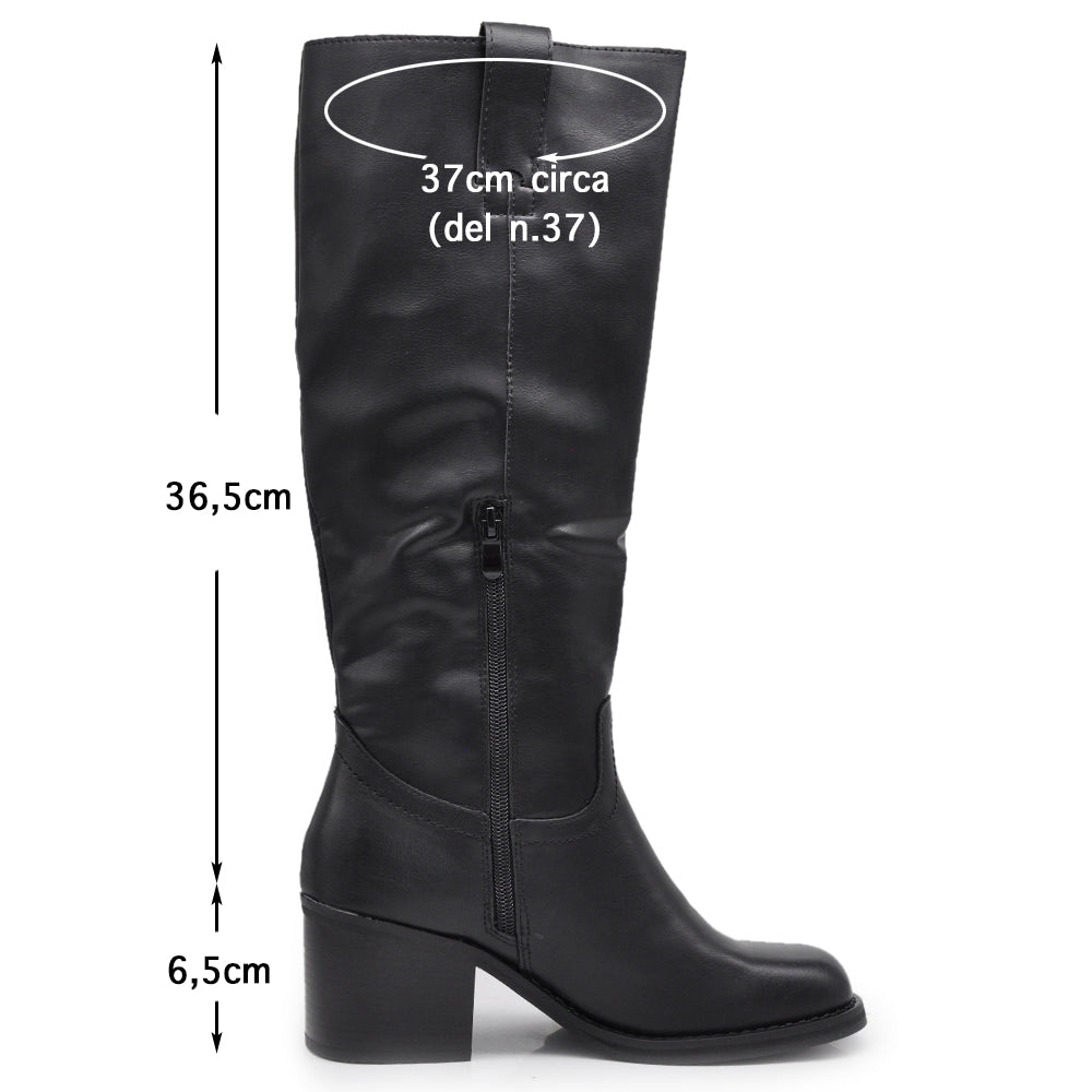 Stivali da Donna Biker Motociclista Apertura Del Gambale Taglio Sagomato G688