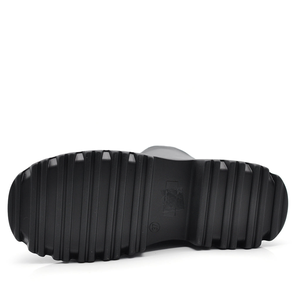 Scarpe Stivaletti Da Donna gambale sottile e morbido si adatta alla gamba Con Zeppa Plateau Platform 52062