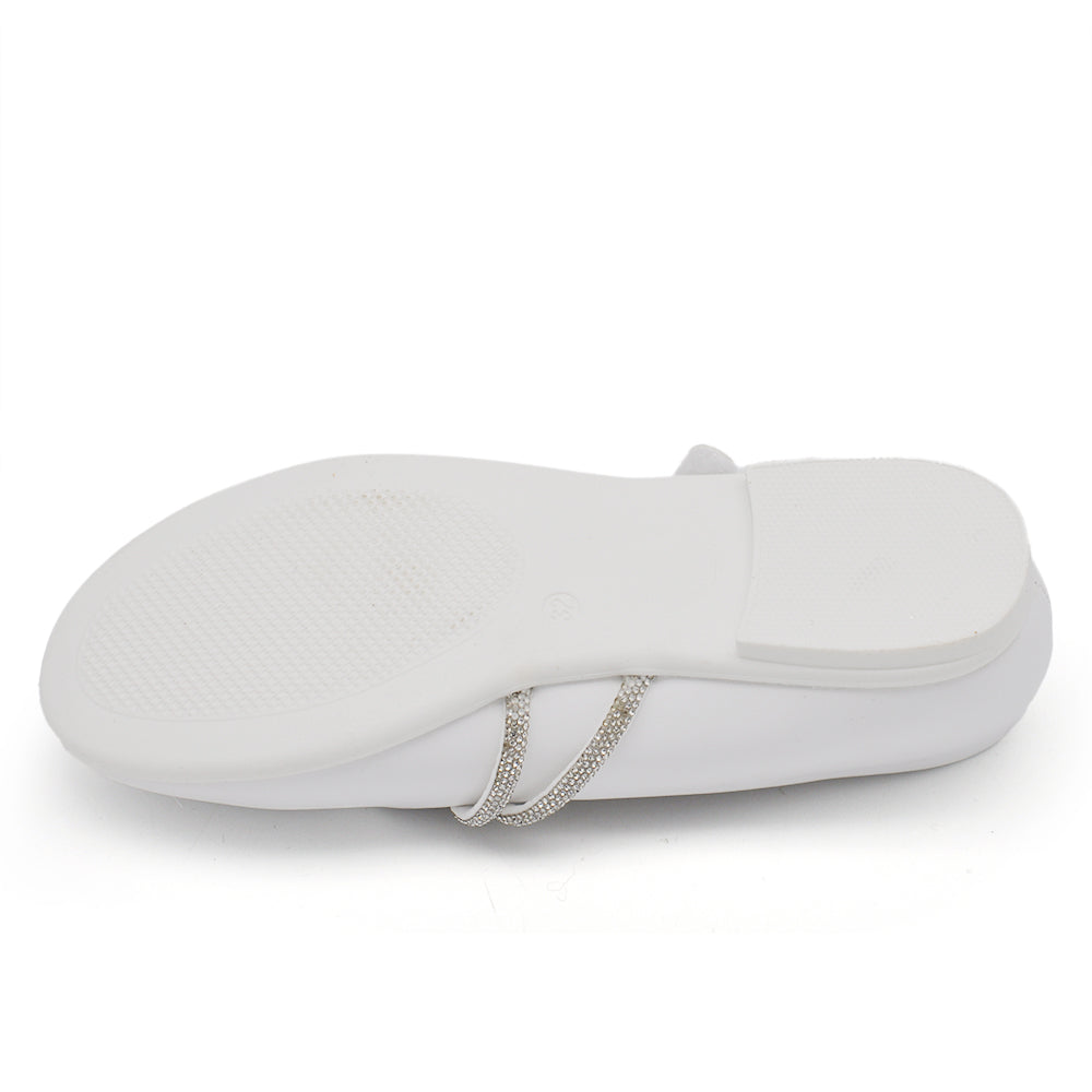 Scarpe Ballerine Da Bambina Ragazza Strass Perline Fiorellini Comunione GD5063