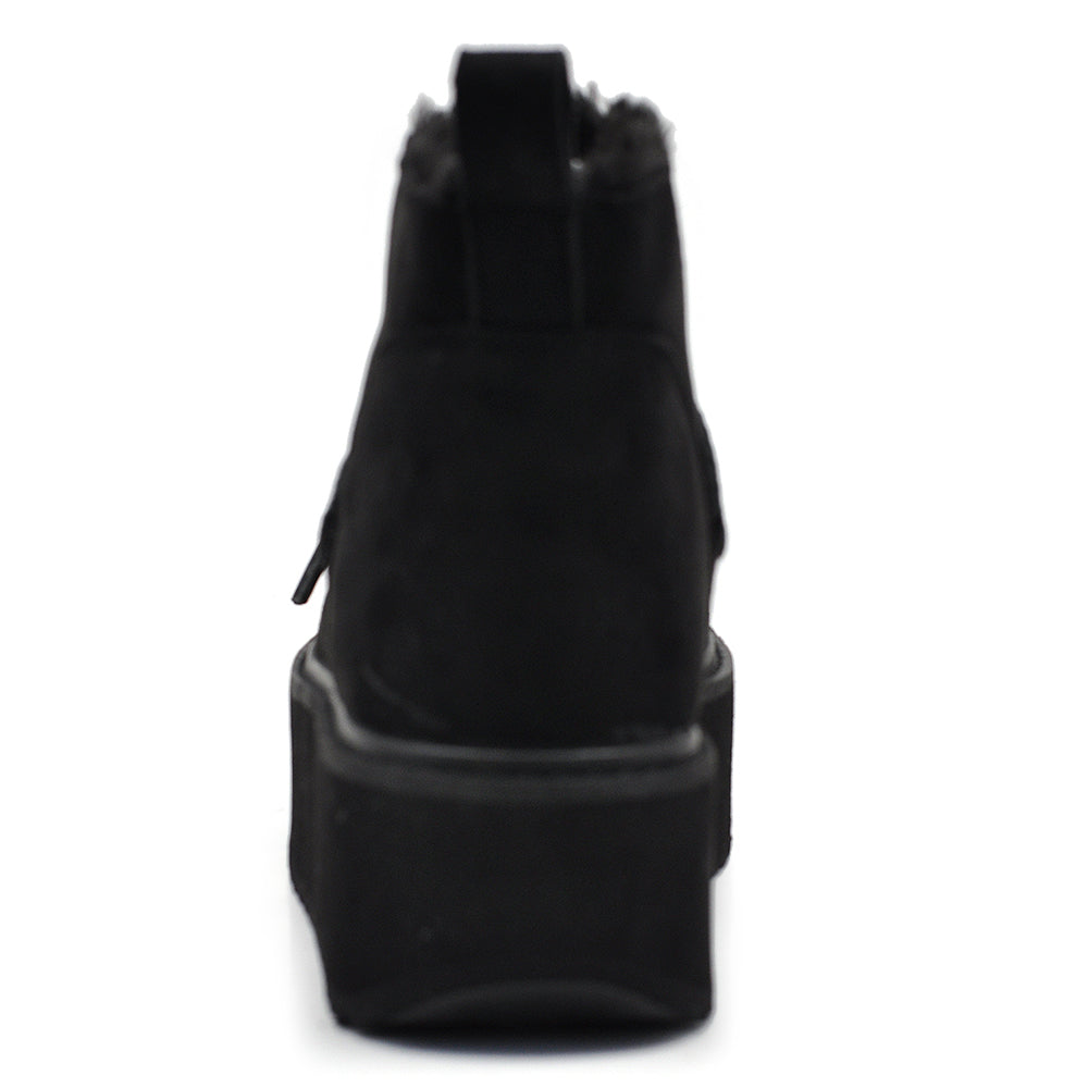 Stivali Mammut Camoscio Pelosi Con Pelliccia Pelo da Donna Doposci Platform A031
