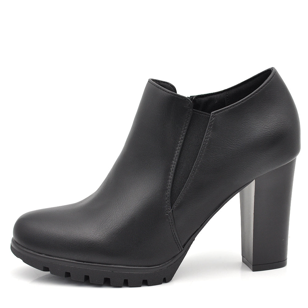 Stivaletti Scarponcini Scarpe Da Donna Francesine Tacco Vintage Elastico CH2285