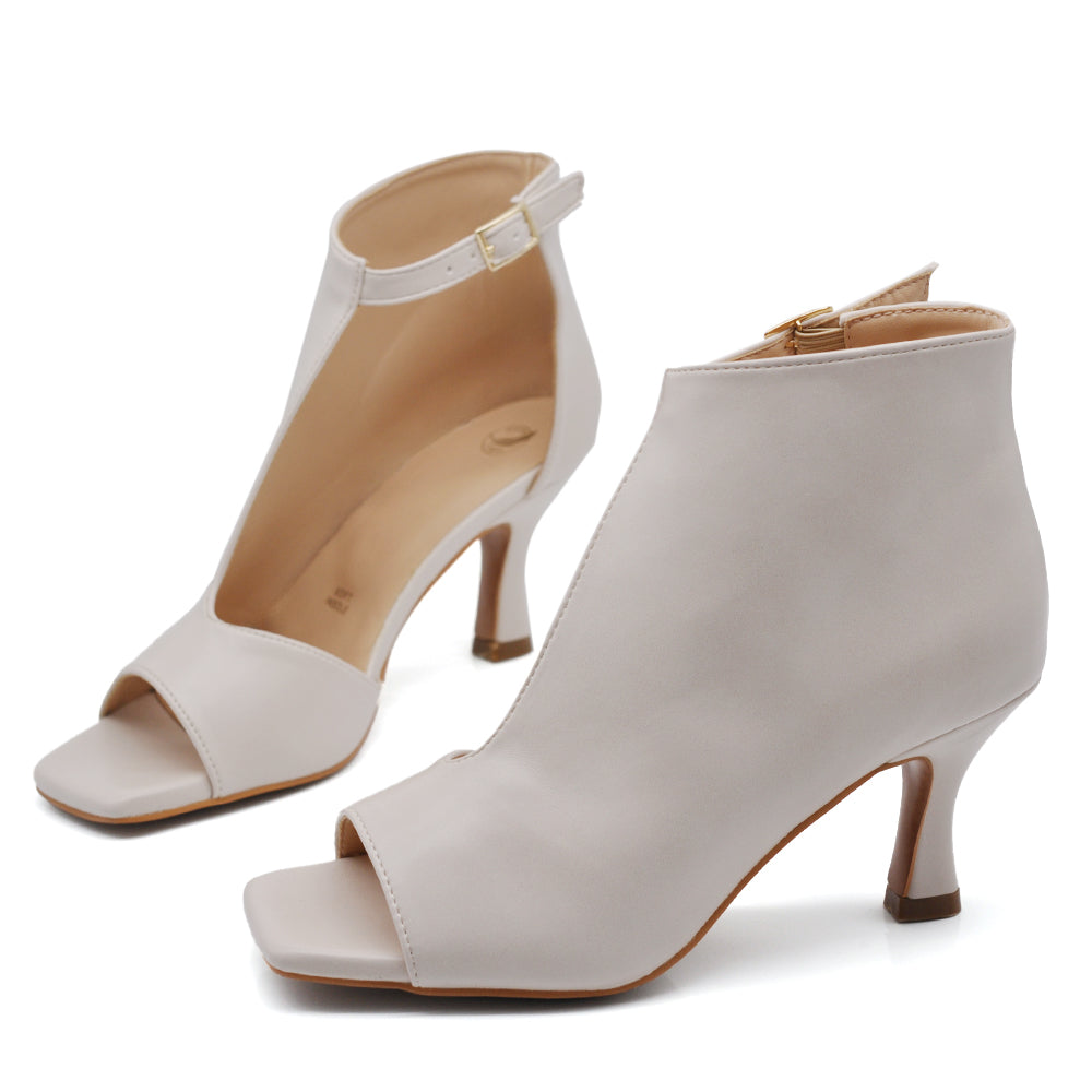 Scarpe Tronchetti Sandali Da Donna Con Tacco A Rocchetto Cerimonia Spuntati