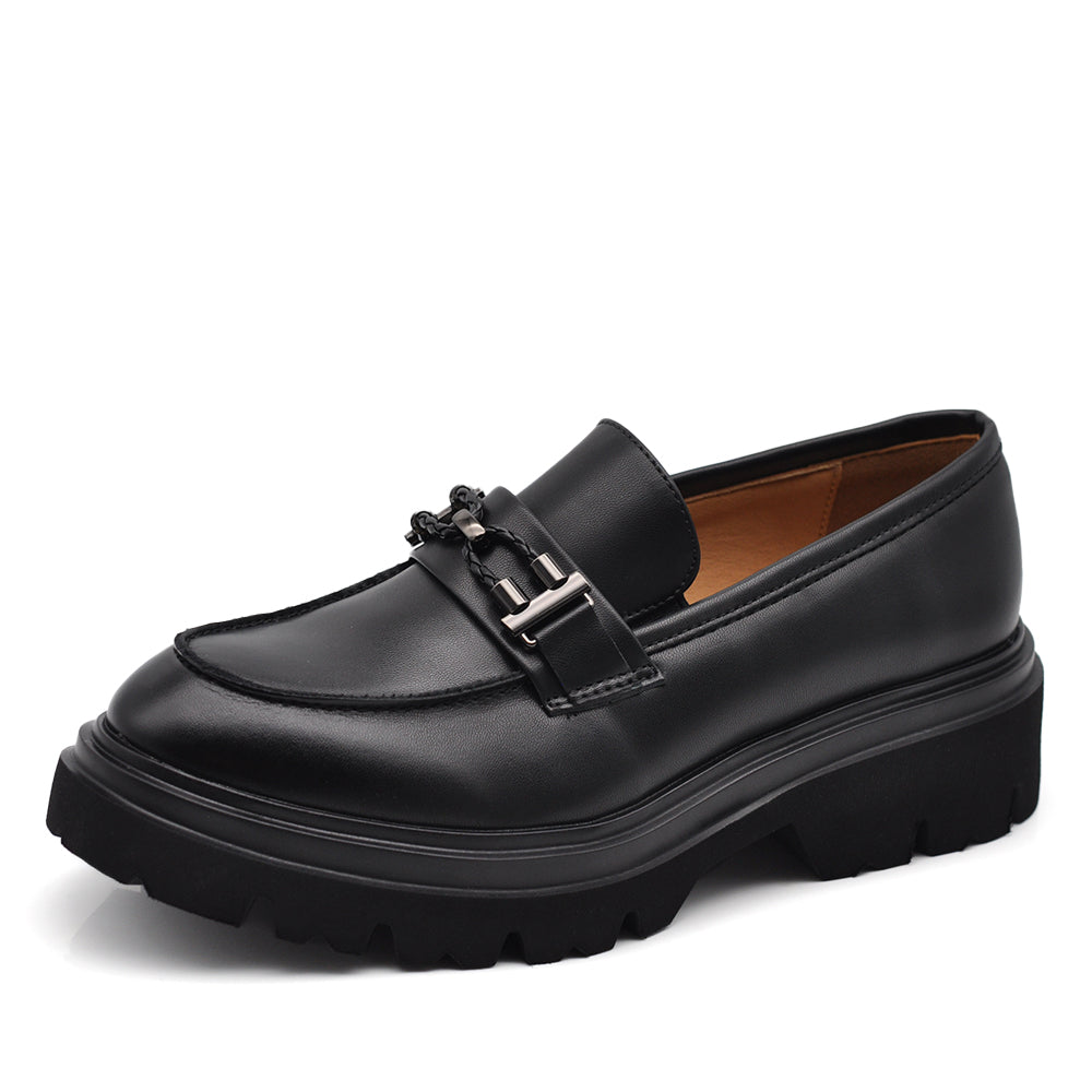 Mocassini Donna con Morsetto Intrecciato Platform – Loafers Eleganti Casual Antiscivolo Comodi per Ufficio e Tempo Libero GA051