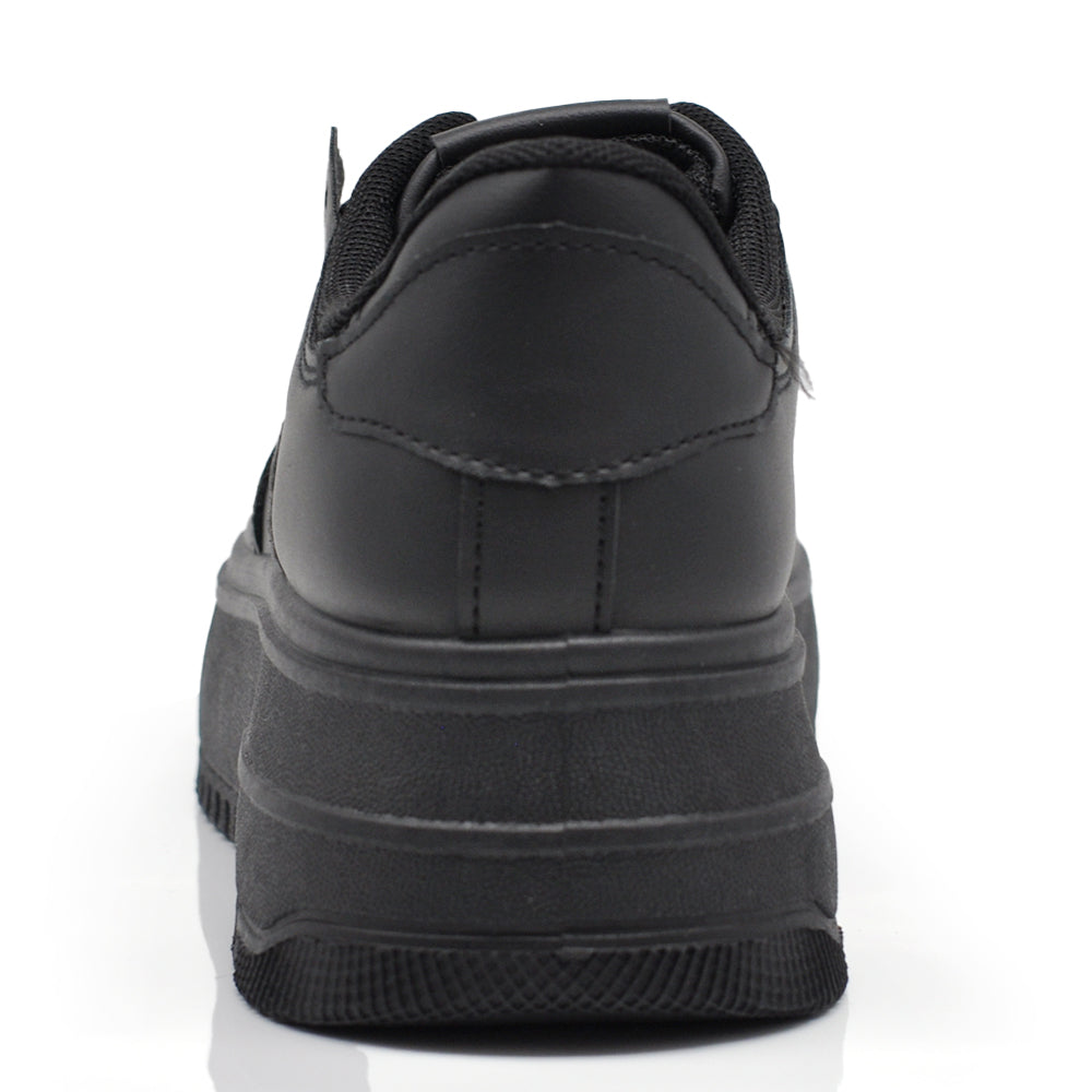Sneakers Scarpe Da Ginnastica Donna Con Platform AD-300 Bianco Nero