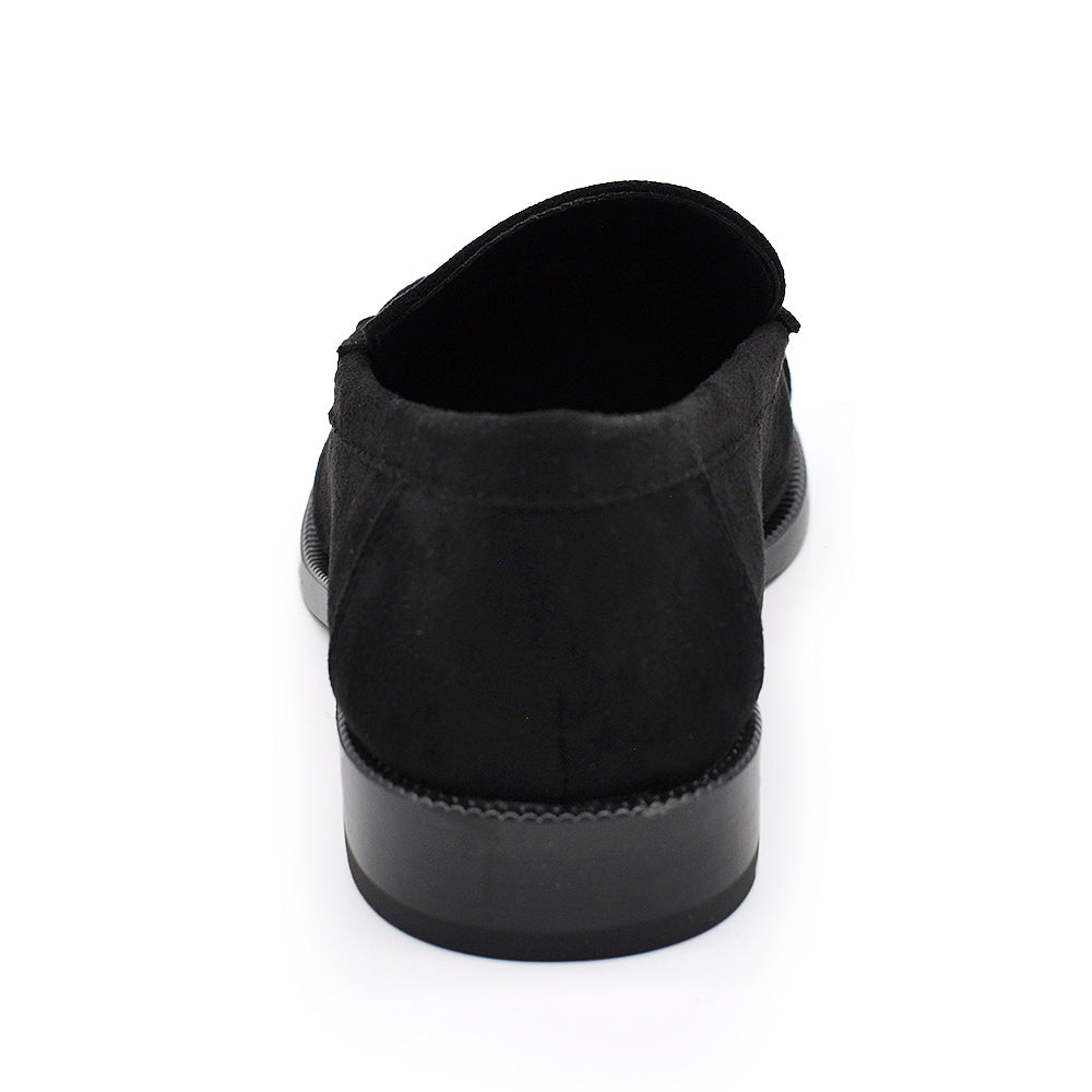 Mocassini Donna in Effetto Scamosciato con Punta Arricciata, Mascherina Classica e Soletta Morbida Comfort GA076