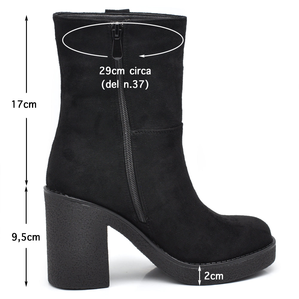 Stivali Stivaletti Tronchetti Da Donna Con Tacco Platform Zeppa CH2335