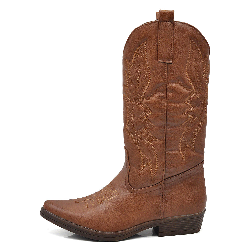 Stivali Stivaletti Da Donna Texani Cowboy Cowgirl A Punta Etnici