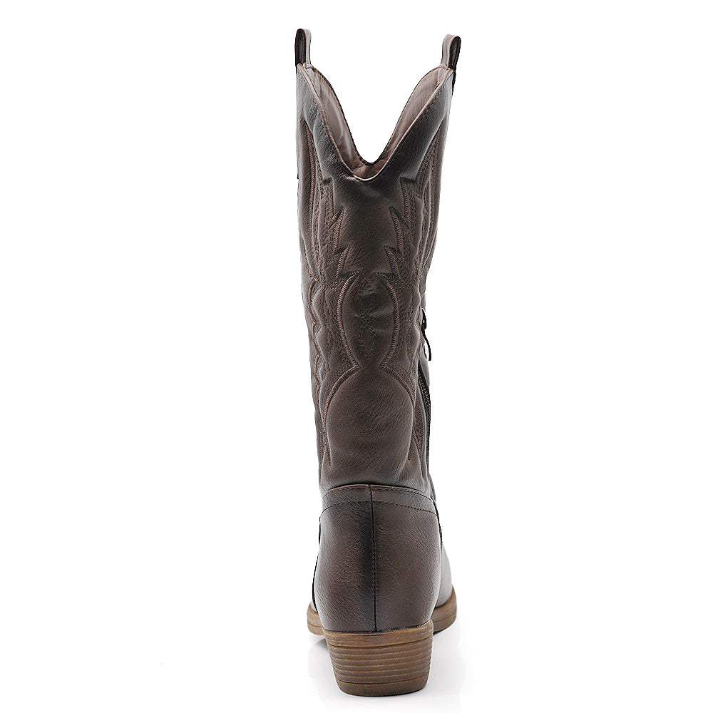 Stivali Stivaletti Da Donna Texani Cowboy Cowgirl A Punta Etnici