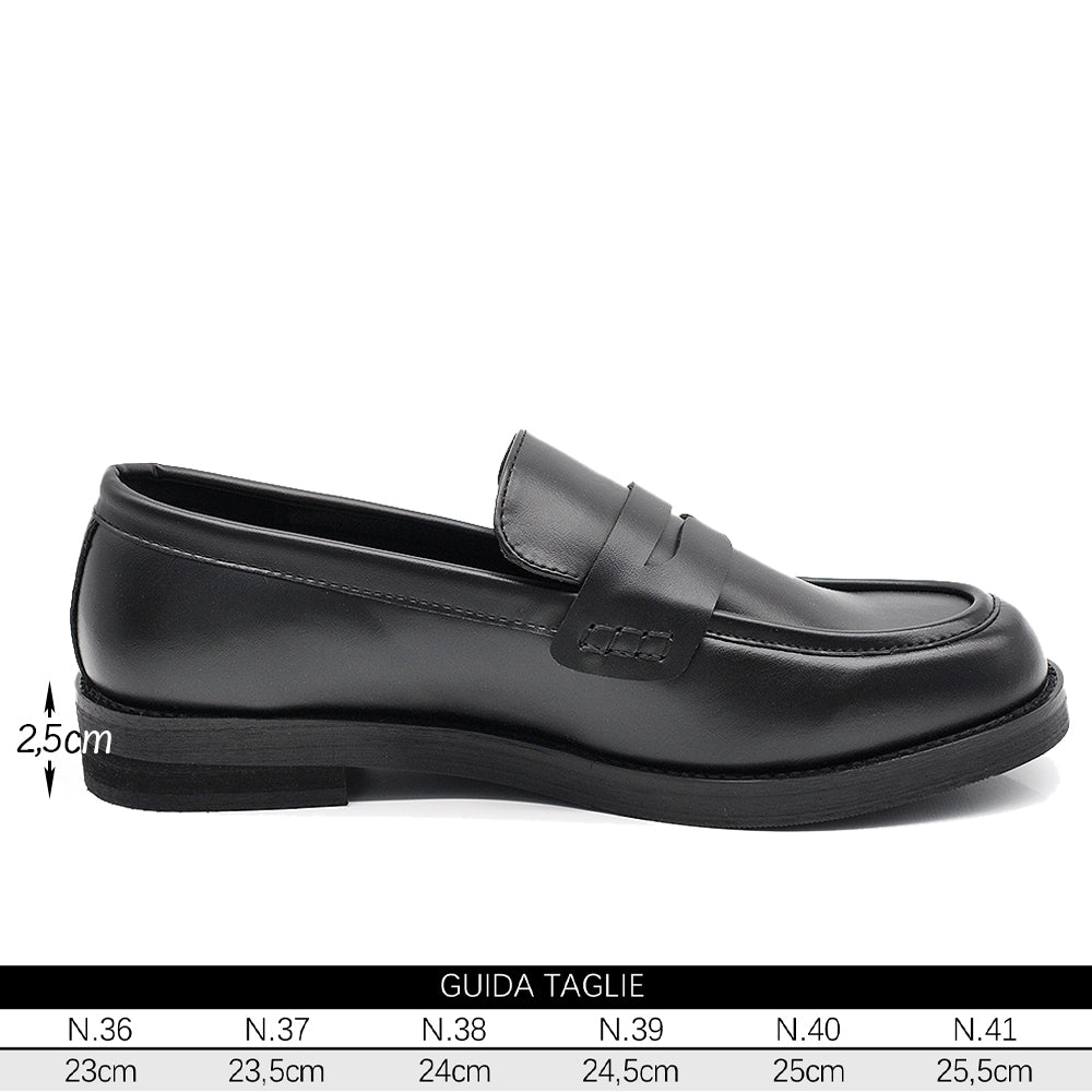 Mocassini Donna Eleganti, Loafers Slip On Casual da Ufficio, Suola Rinforzata con Inserto Effetto Legno, Comodi e Resistenti