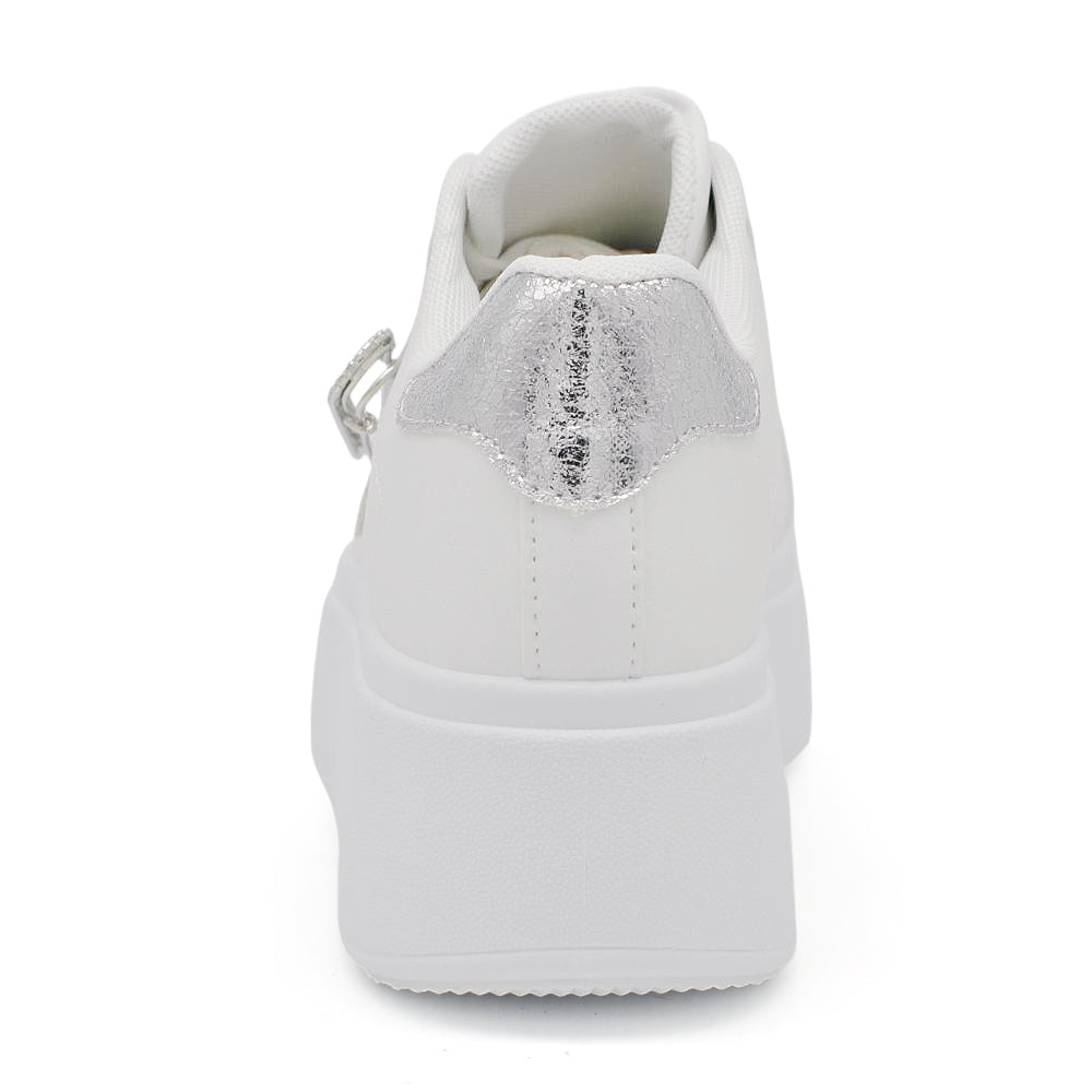 Sneakers Platform con Cuore e Spilla di Strass – Stile Unico e Massimo Comfort LL-16
