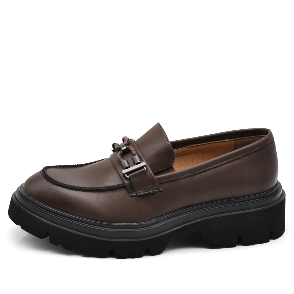 Mocassini Donna con Morsetto Intrecciato Platform – Loafers Eleganti Casual Antiscivolo Comodi per Ufficio e Tempo Libero GA051