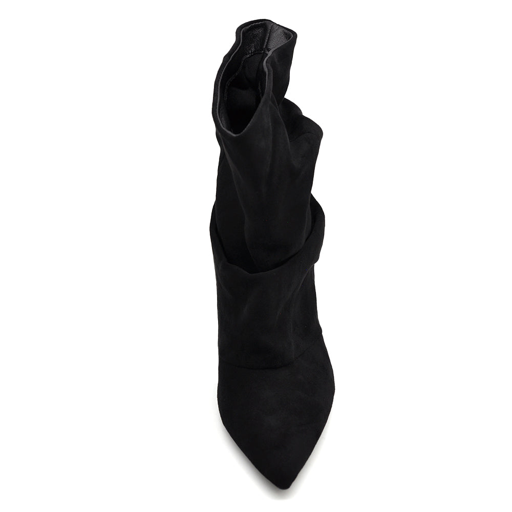Stivaletti Donna Gambale Largo Morbido – Tronchetti Slouchy con Tacco Medio Elegante HL227-77