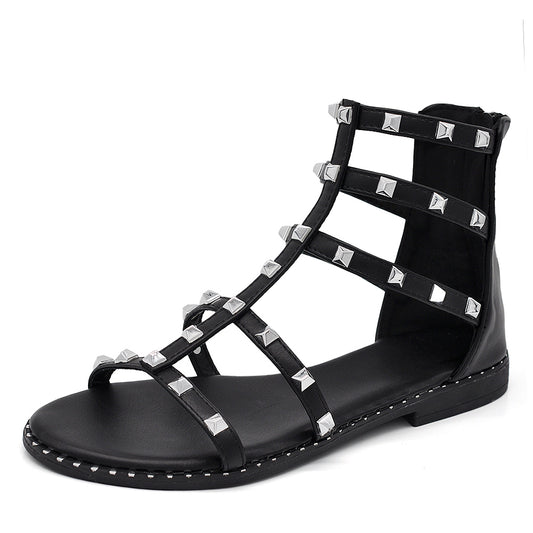 Scarpe Infradito Sandali Stivaletti Estivi Gladiatore Da Donna Borchie C103 KK-703