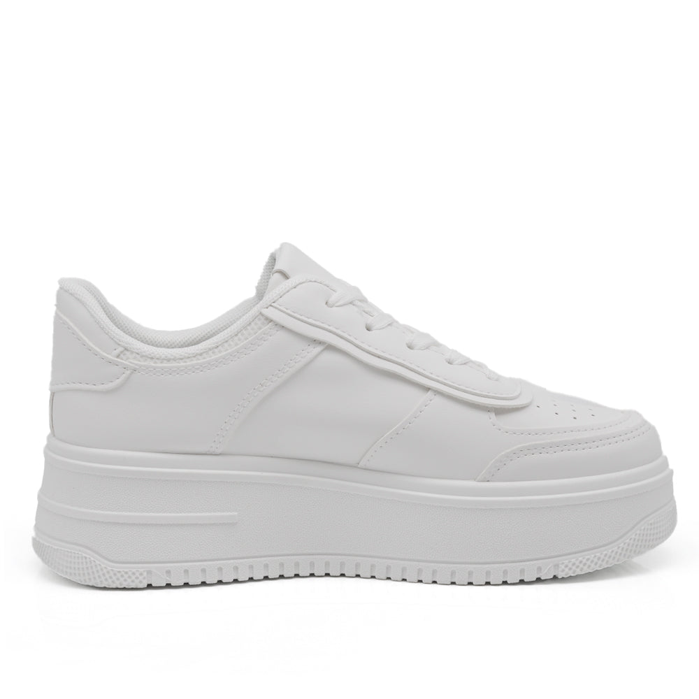 Sneakers Scarpe Da Ginnastica Donna Con Platform AD-300 Bianco Nero