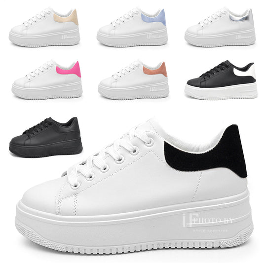 Scarpe Da Ginnastica Sportive Sneaker Bianche Donna Platform Zeppa Rialzo 677