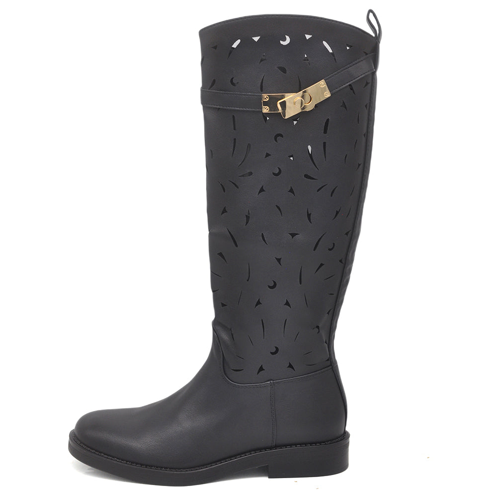 Stivali Stivaletti Biker Motociclista Con Cinturino Rimovibile Fibbia Dovata primaverili da Donna G696