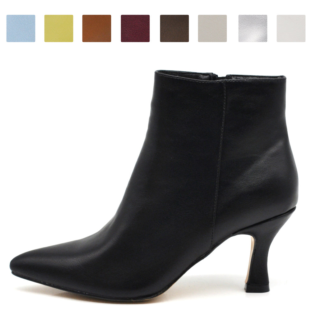 Stivaletti Donna Tronchetti da Donna A Punta Tacco Fino MP413 nero beige cuoio brown bordeaux