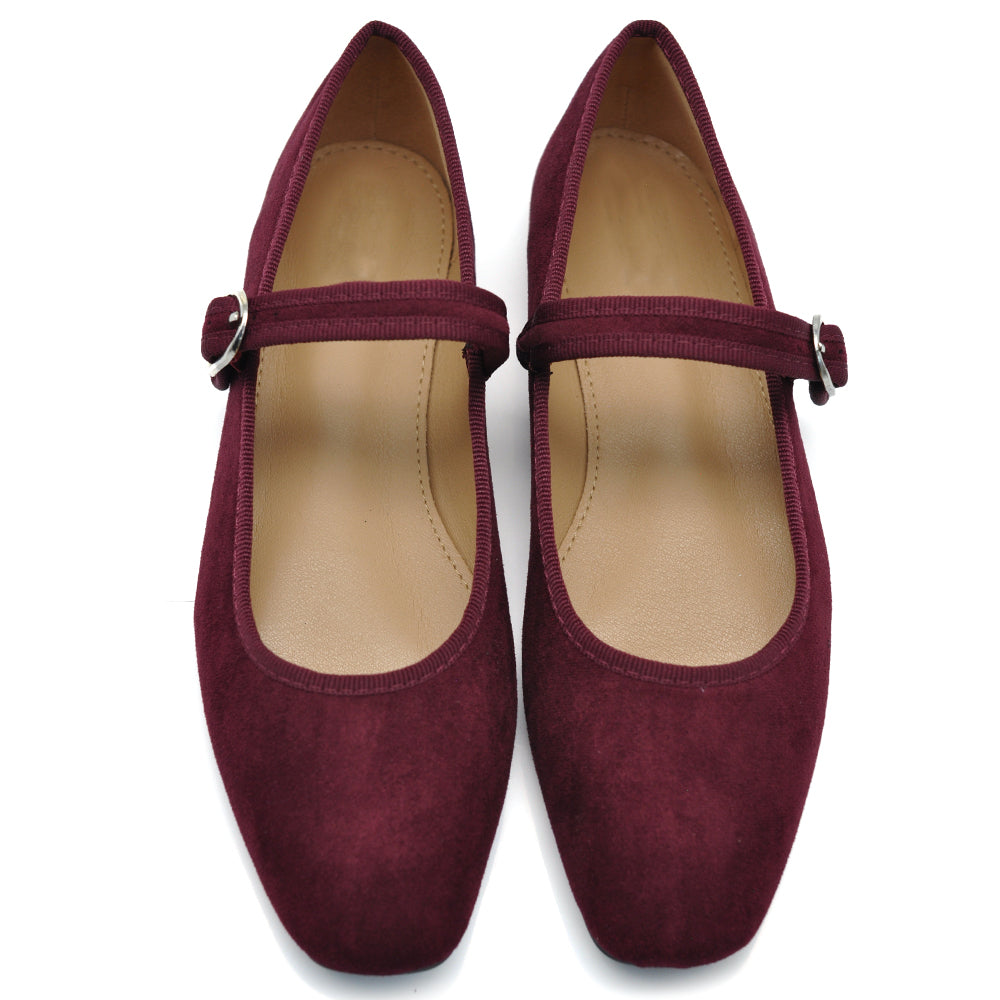 Ballerine Friulane Scarpe Veneziane con Cinturino Da Donna In Suede sintetico G70059