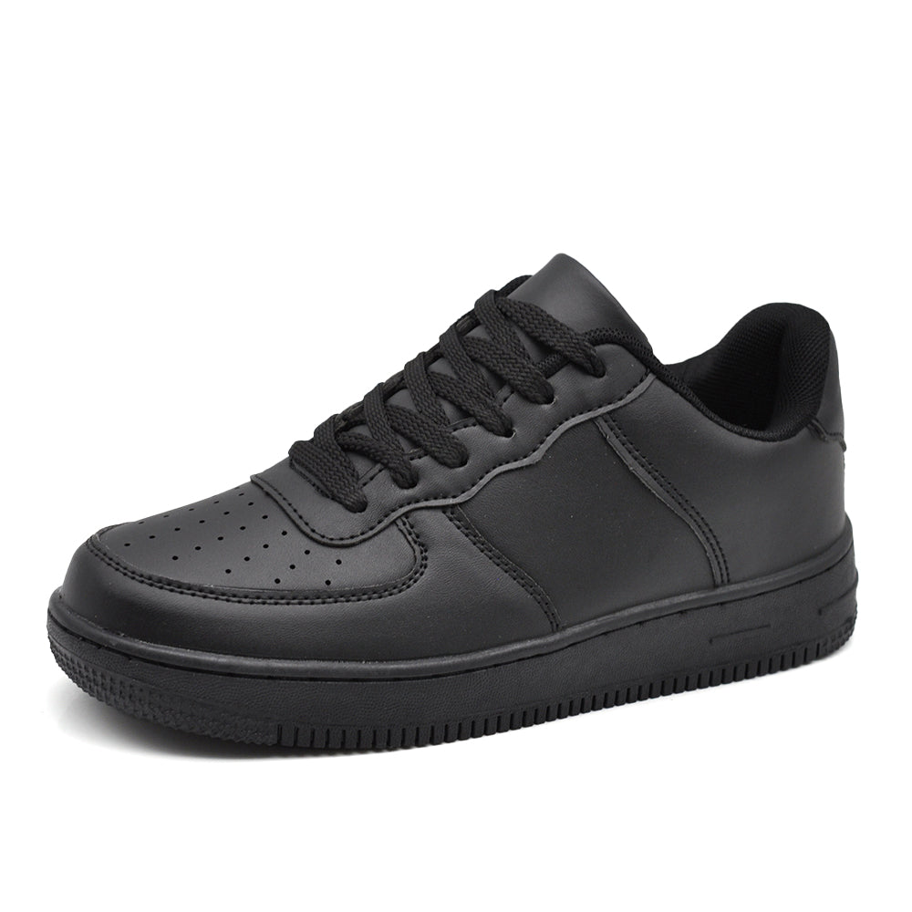 Sneakers Donna Basse Casual Sportive con Lacci, Punta Traforata e Suola Spessa, Scarpe Urban Streetwear GRZ9927 nero bianco