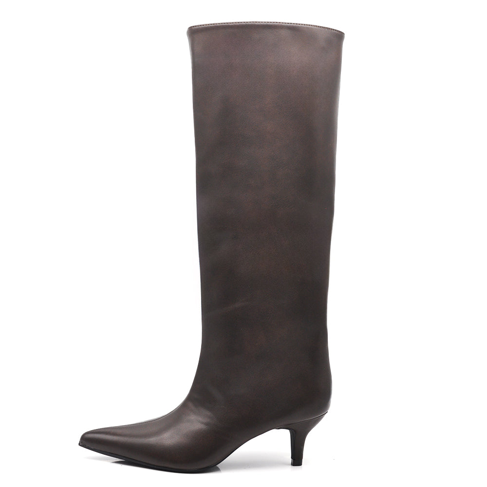 Stivali Donna al Ginocchio con Tacco Medio e Punta Affusolata – Eleganti e Versatili A9813 nero
