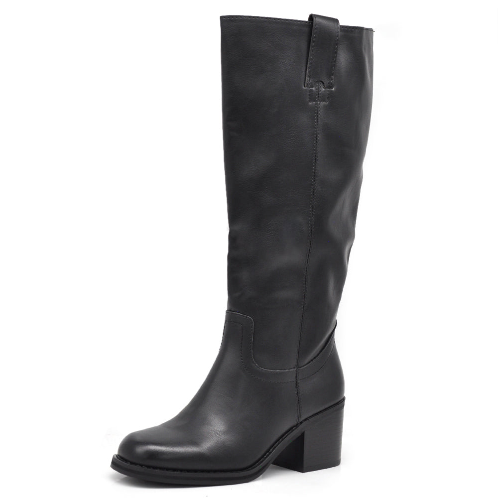 Stivali da Donna Biker Motociclista Apertura Del Gambale Taglio Sagomato G688